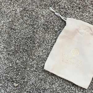 Kendra Scott Silver Heart Pendant Necklace